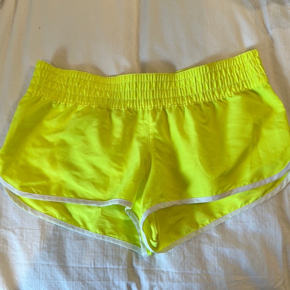 NWOT Neon Yellow Running Shorts - Picture 1 of 2